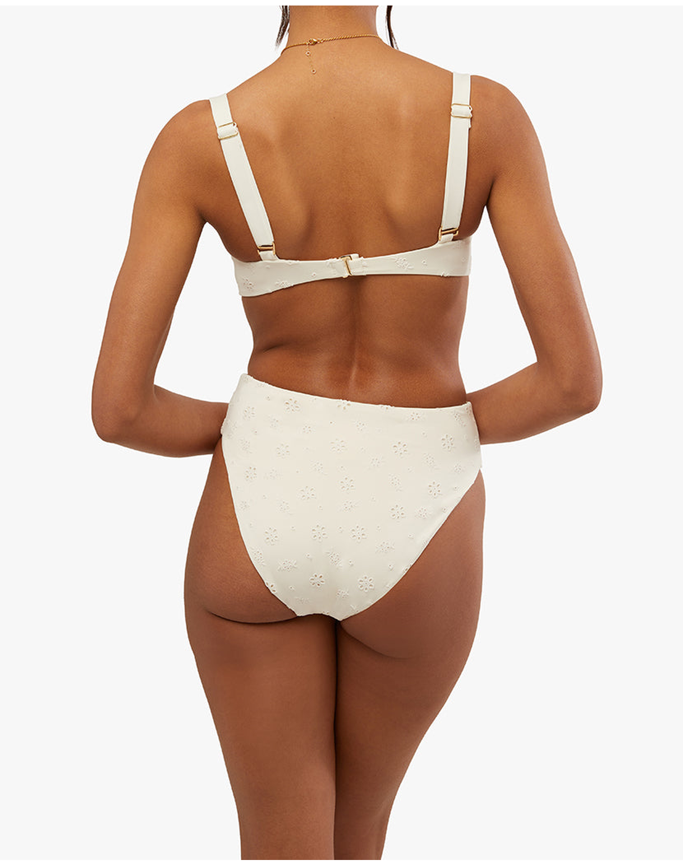 Sorrento Eyelet Bikini Top | Off White