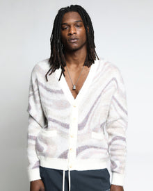 Spectrum Swirl Mohair Sweater Cardigan-Mens-Twenty