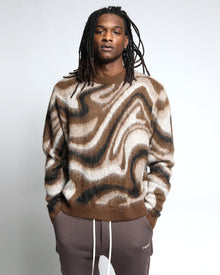 Spectrum Swirl Mohair Sweater Pullover-Mens-Twenty