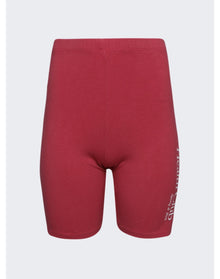 Sporty & Rich | Women | Health Club Biker Short | Hibiscus x White
