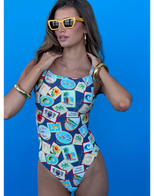 Square Neck One Piece | Aquamarine