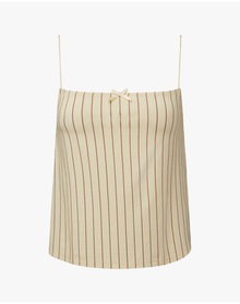 Square Neck Tank | Cream x Mocha Mousse