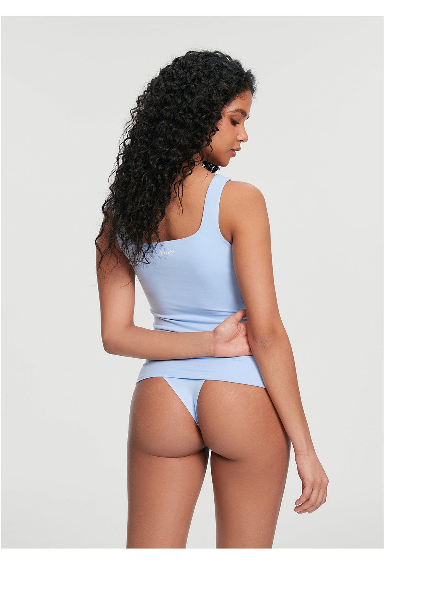 Square Neck Tank Top | Sky Blue