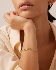 Squiggle Bracelet | 14K Gold Dipped Brass