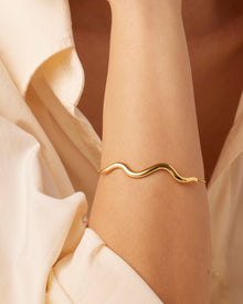 Squiggle Bracelet | 14K Gold Dipped Brass