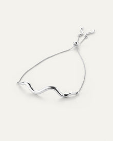 Squiggle Bracelet | Silver Dipped Brass