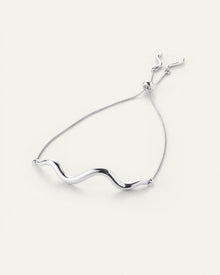 Squiggle Bracelet | Silver Dipped Brass
