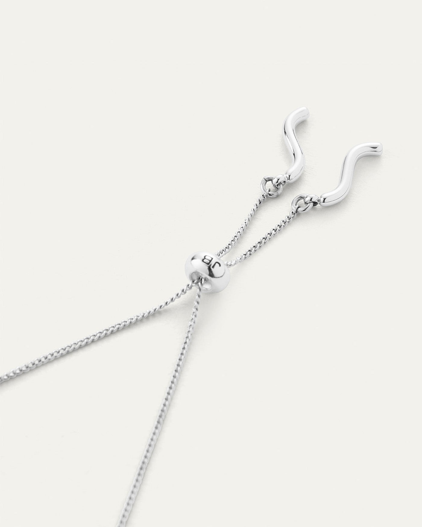 Squiggle Bracelet | Silver Dipped Brass