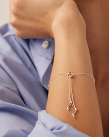 Squiggle Bracelet | Silver Dipped Brass