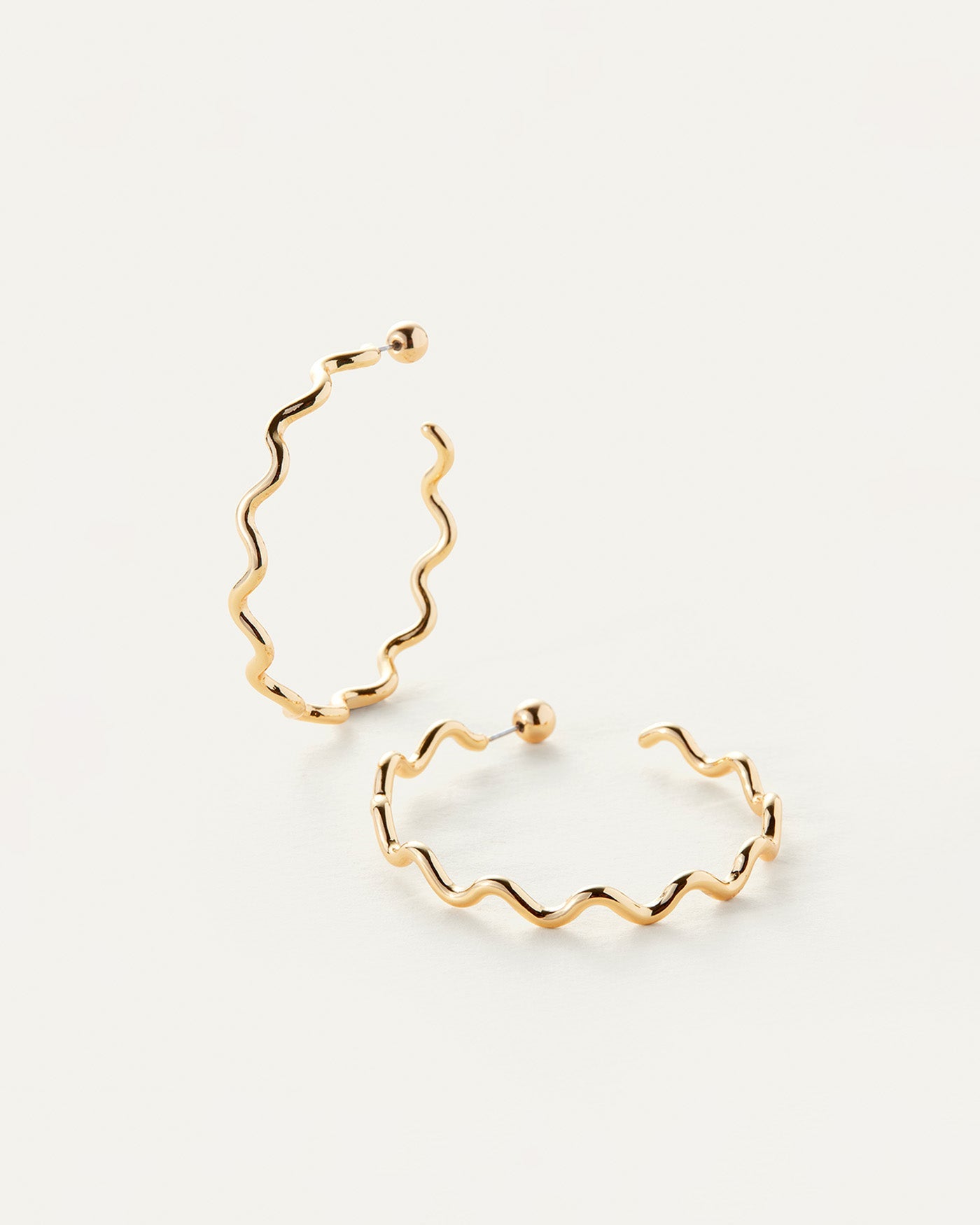 Squiggle Hoops | 14K Gold Dipped Brass