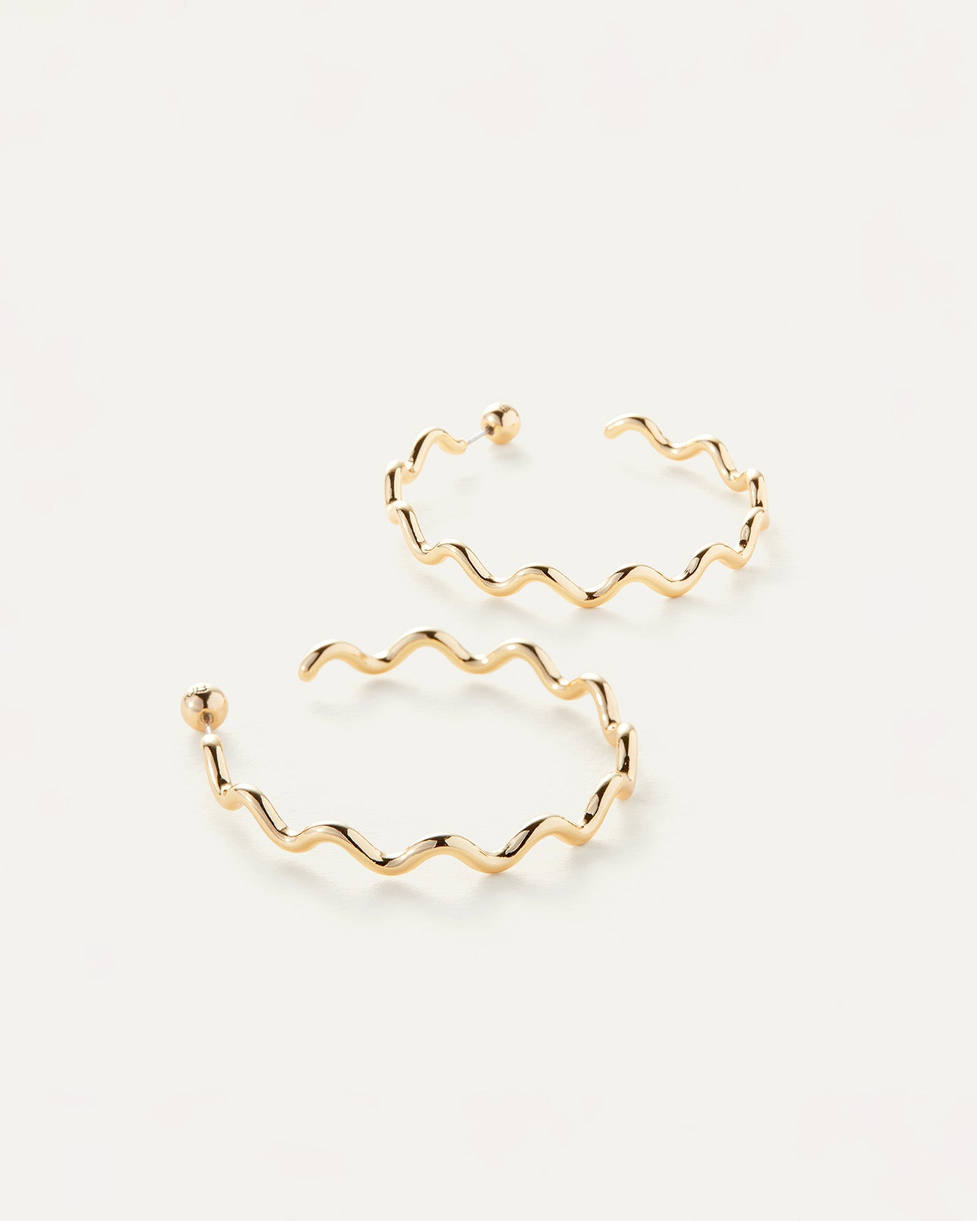 Squiggle Hoops | 14K Gold Dipped Brass