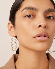 Squiggle Hoops | Silver Dipped Brass