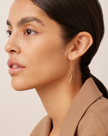 Squiggle Threader Earrings | 14K Gold Dipped Brass