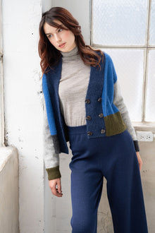 Wide Leg Trousers | Navy