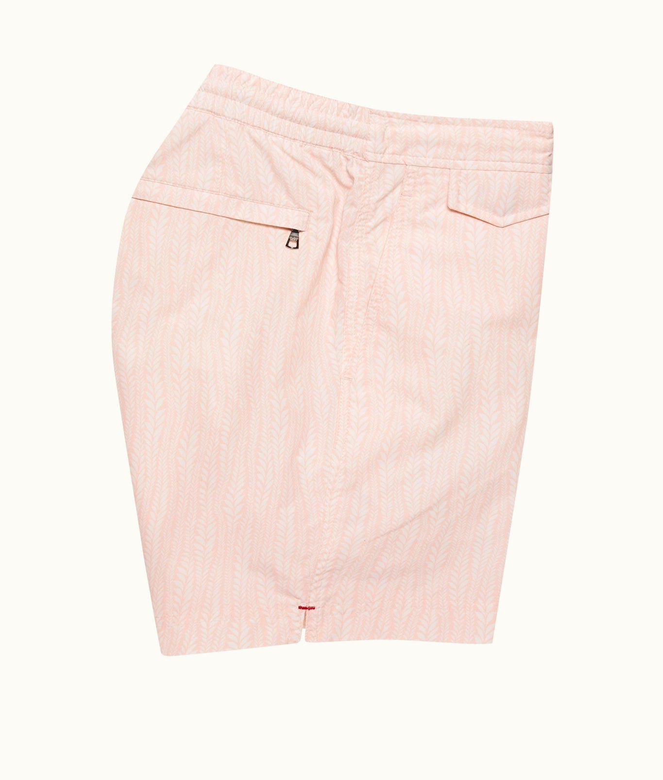Standard Fern Mid-Length Swim Shorts | Rose/White