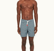 Standard Geo Tela Drawcord Mid-Length Swim Shorts | Crystal Sea