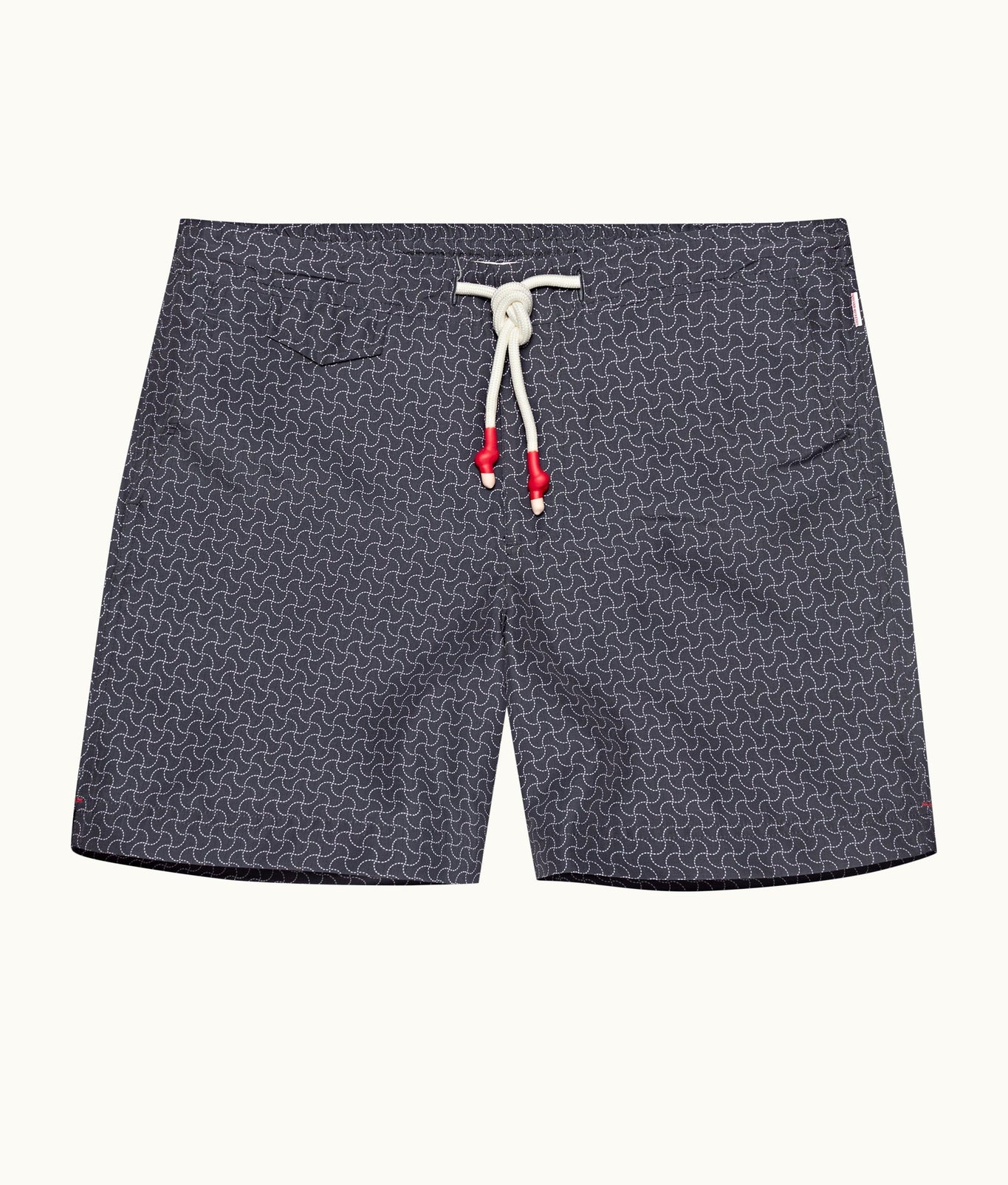 Standard Swen Print Mid-Length Ripstop Drawcord Swim Shorts | Night Iris