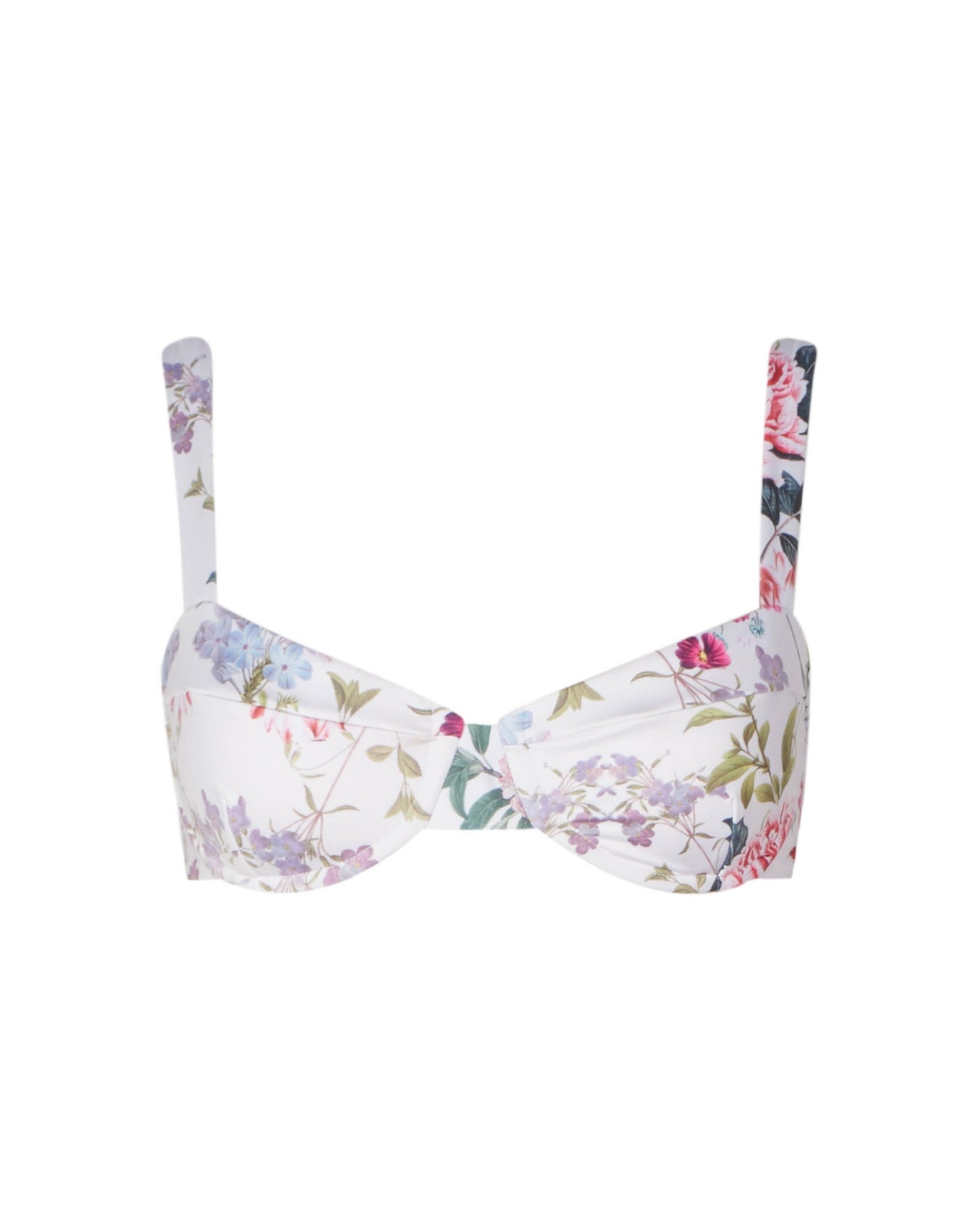 Stella Floral Bustier Top | White