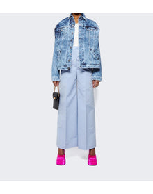 Stella McCartney | Women | High-waisted Wide Leg Trousers | Dusty Blue