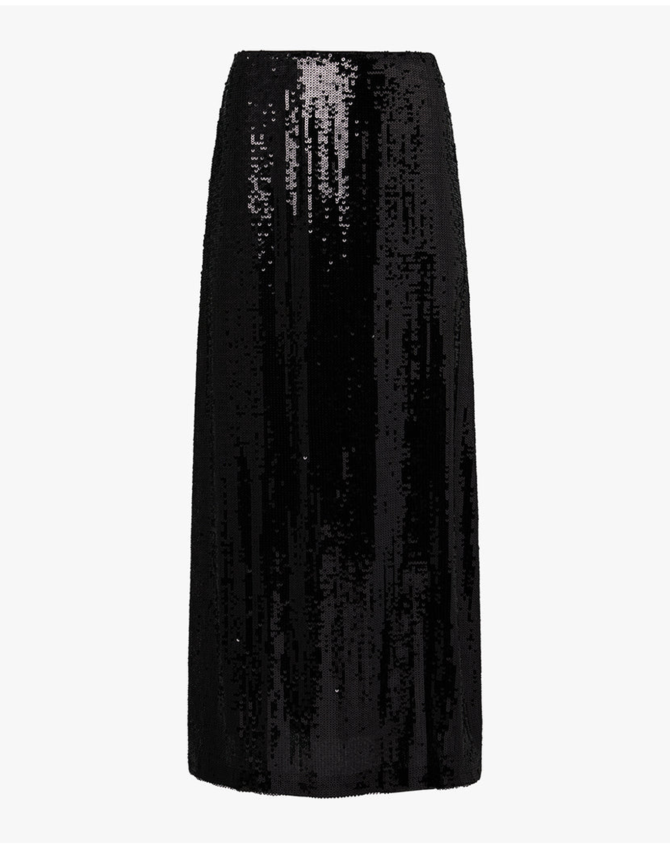 Straight Sequin Skirt | Black