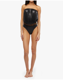 Strapless Billow One Piece | Black