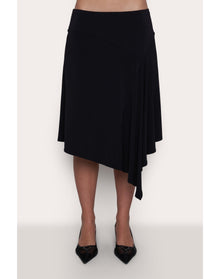 Stretch Midi Skirt | Black