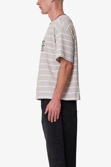 Striped Requiem Tee | Grey/White