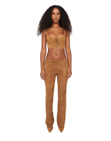 Suede Tie Pants | Camel