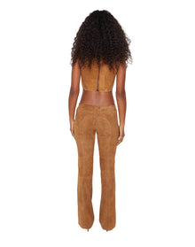 Suede Tie Pants | Camel