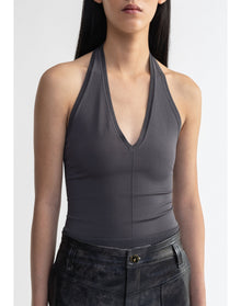 Sugarplum | Knitted Halterneck Top | Storm