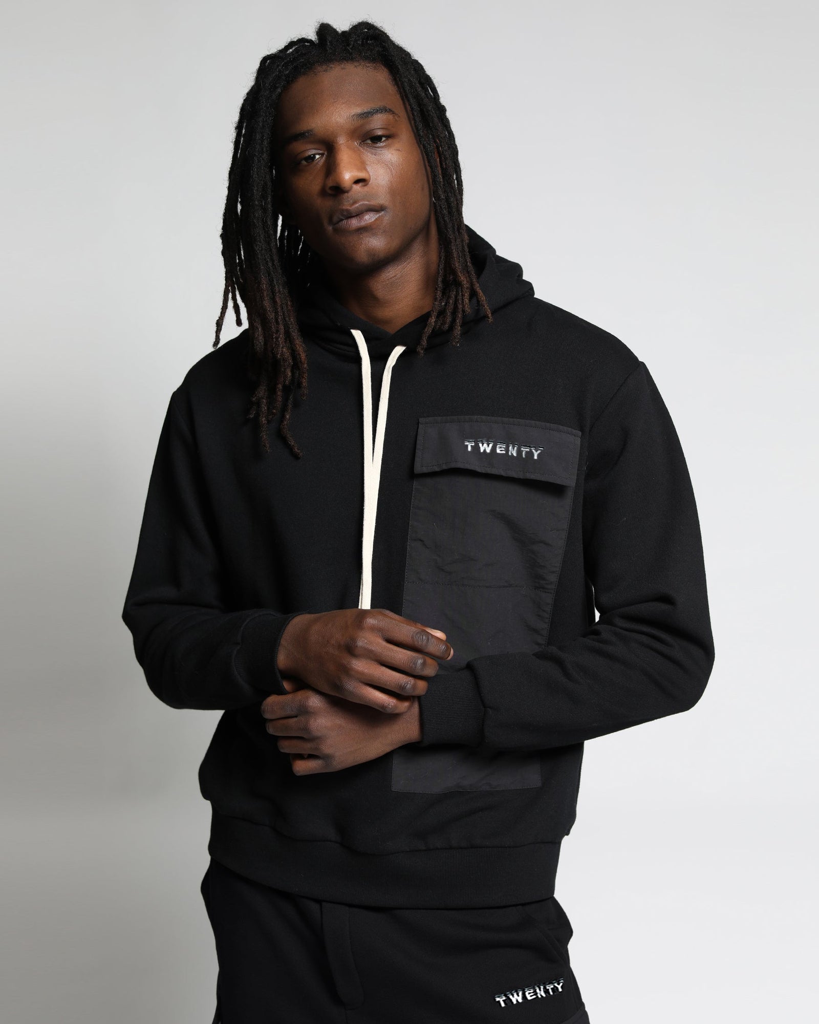 Sunnyside Brushed Terry Cargo Hoodie-Mens-Twenty