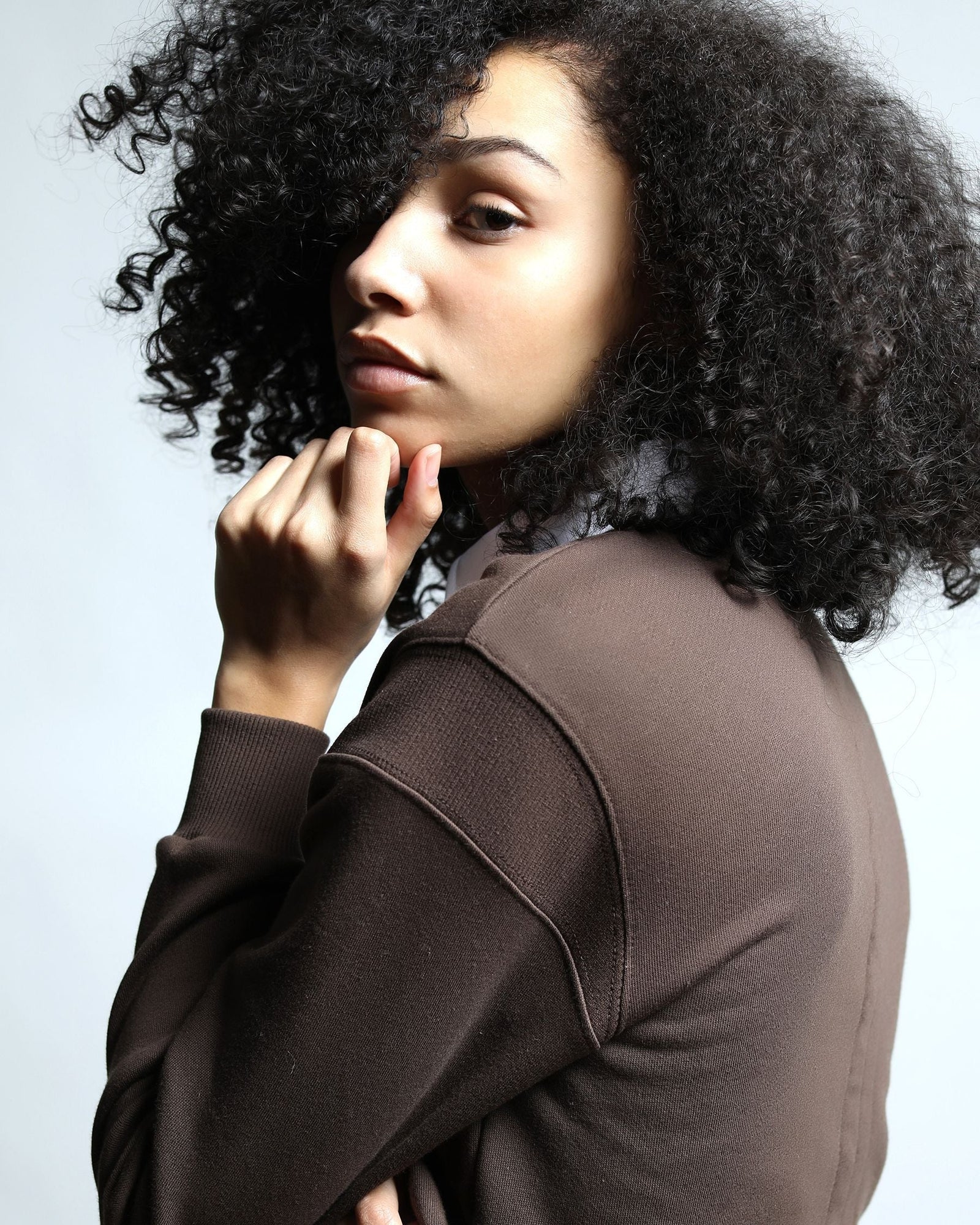 Womens | Sunnyside Terry Crop Top Polo | Umber