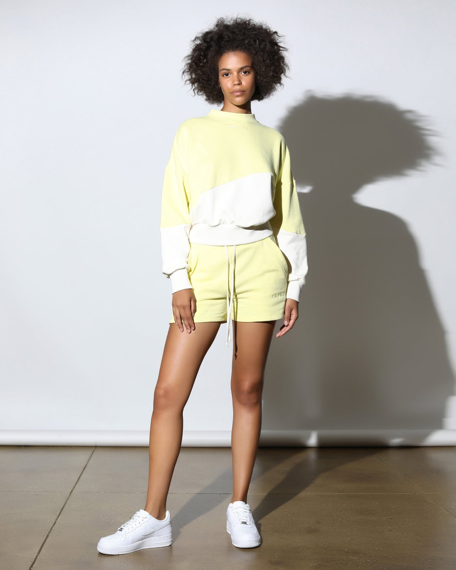 Womens | Sunnyside Terry Reversed Loop Shorts | lemonade