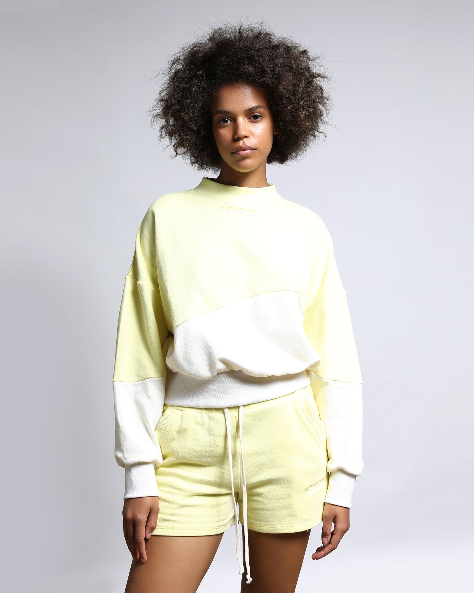 Womens | Sunnyside Terry Reversed Loop Shorts | lemonade