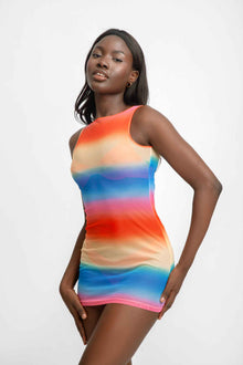 Women | Kiara Mini Mesh Dress | Sunset