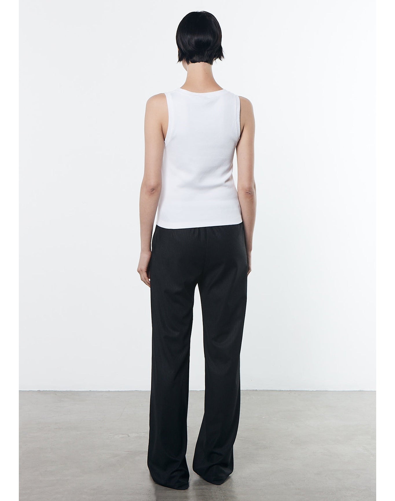 Supima Knit U Tank | White