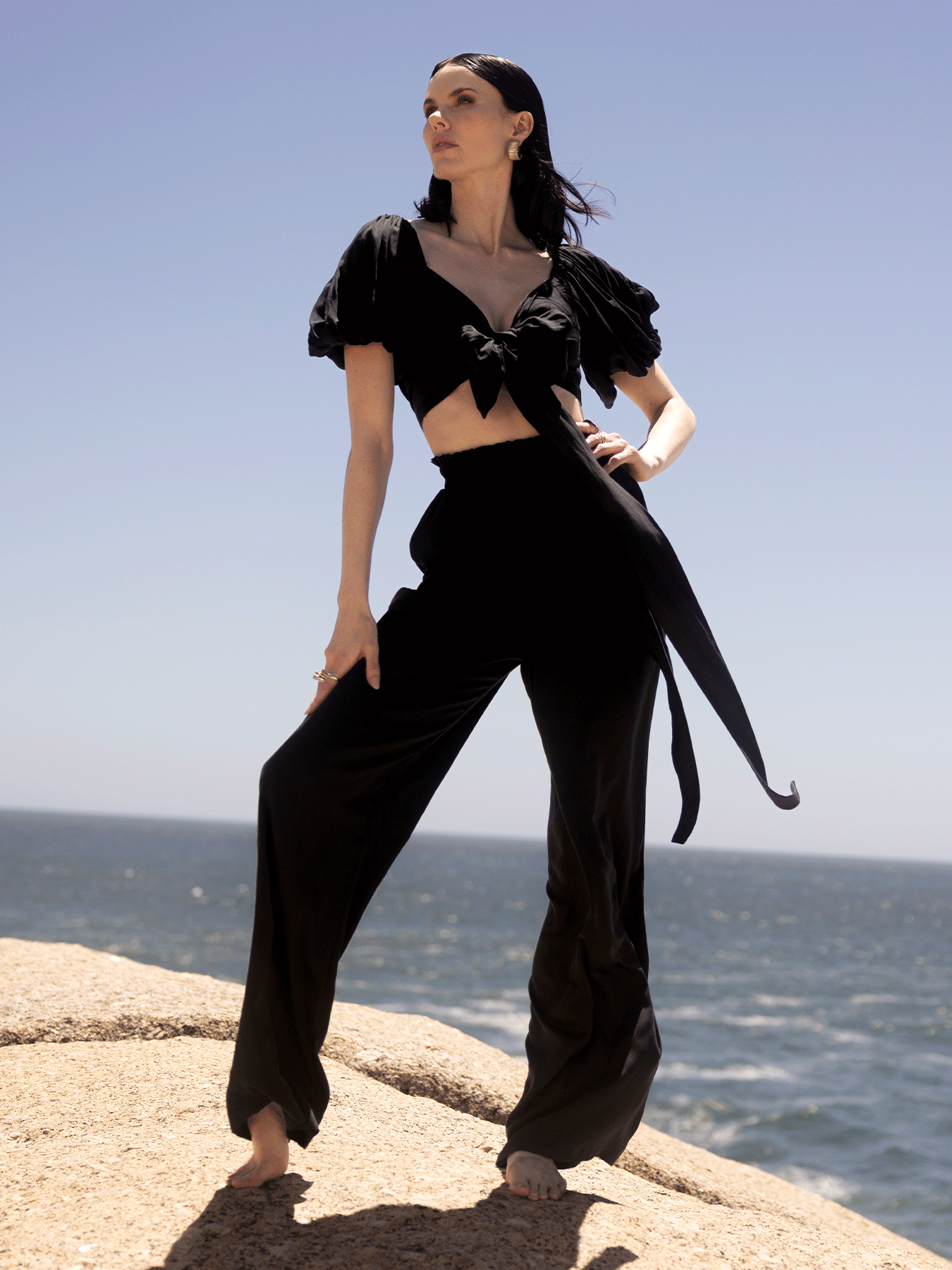 Sustainable Leer Pants | Solid Noir