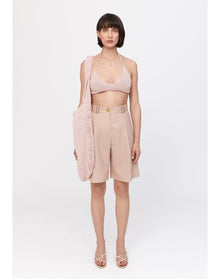 Swan | Tailored Shorts | Pale Rose