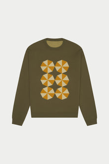 Green Umbrella Knit Sweater | Green