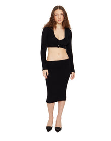 Sweet Knit Midi Skirt | Black
