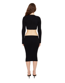 Sweet Knit Midi Skirt | Black
