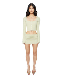 Sweet Knit Mini Skirt | Sage Green