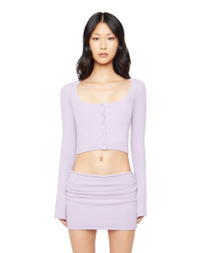 Sweet Knit Scoop Cardigan | Lavender