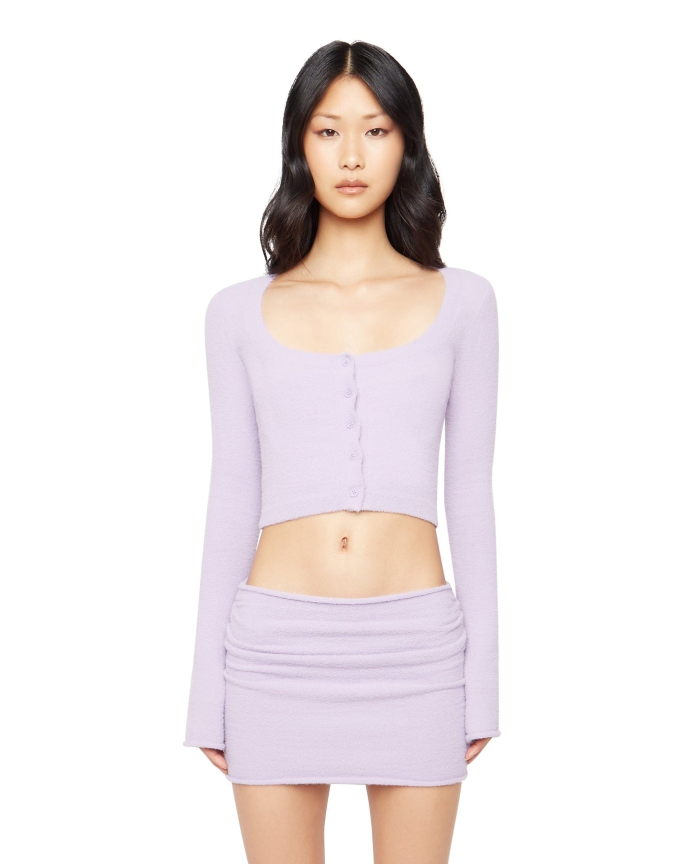 Sweet Knit Scoop Cardigan | Lavender