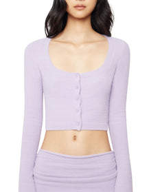 Sweet Knit Scoop Cardigan | Lavender