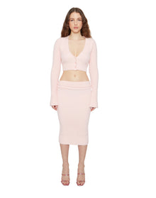 Sweet Rib Knit Cardigan | Light Pink