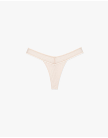 Swiss Dot Mesh Thong | Sand