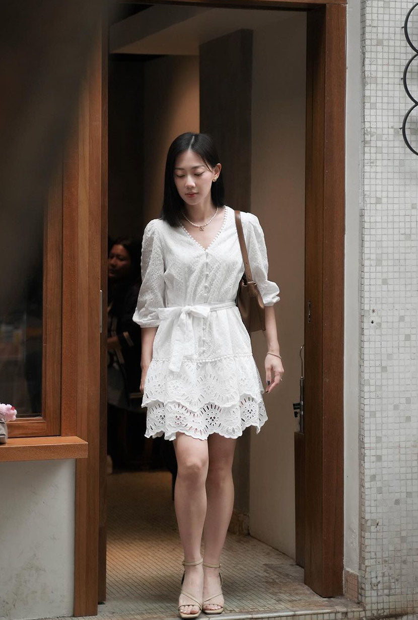 Sylvie Dress | Ivory Eyelet