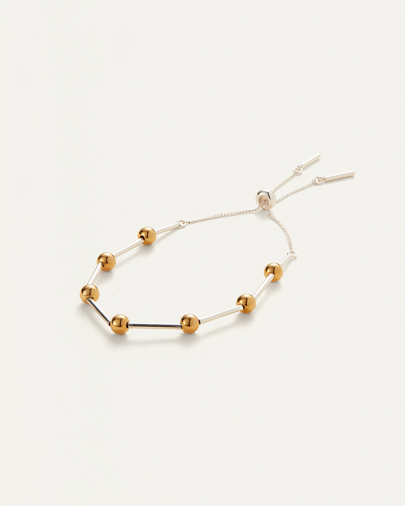 Glass Pearls | Sylvie Bracelet | Silver Dipped Brass