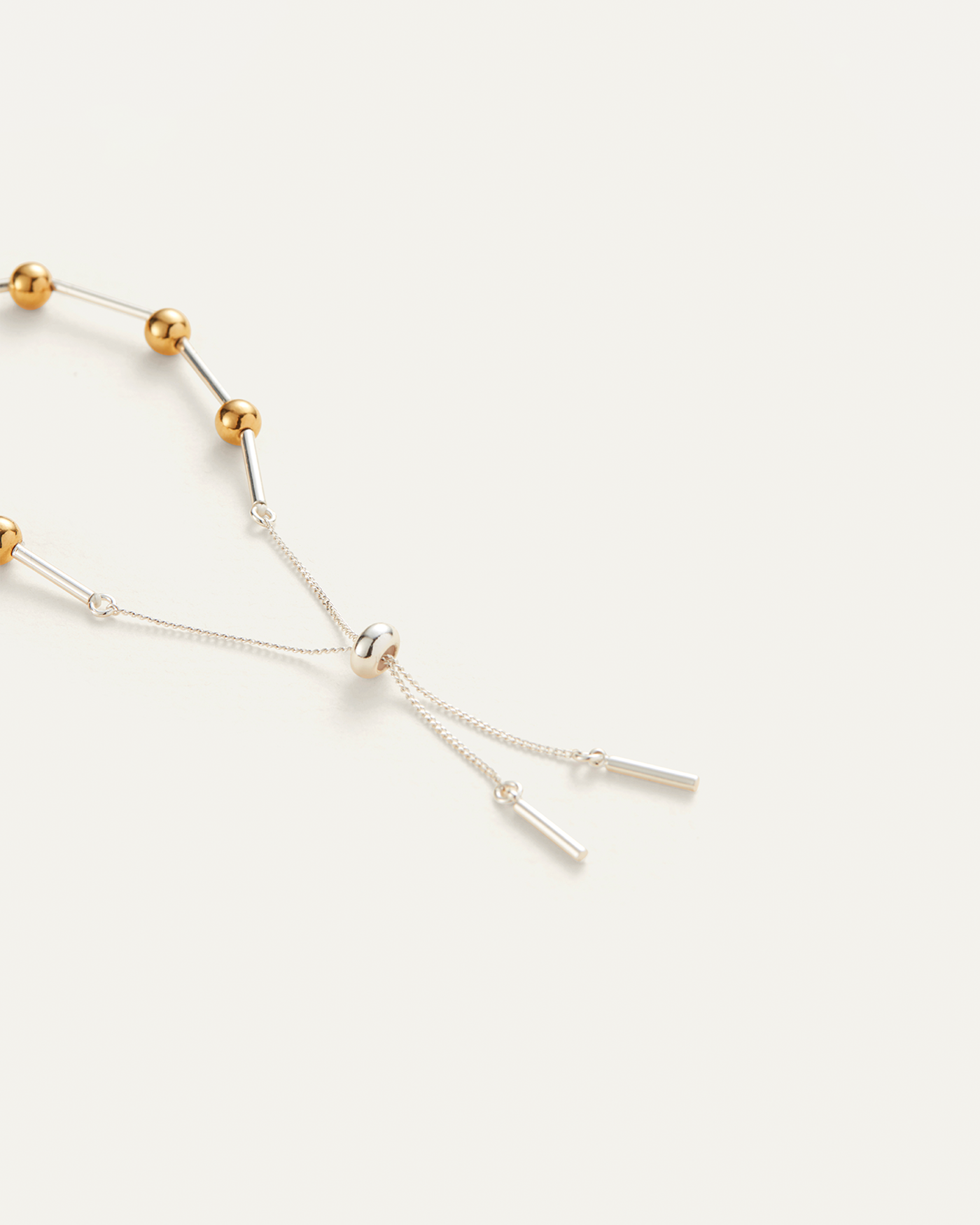 Glass Pearls | Sylvie Bracelet | Silver Dipped Brass